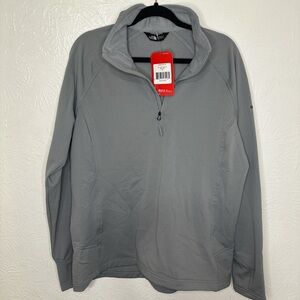 The North Face Quarter Zip Athletic Pull Over Gray Size Xtra Large